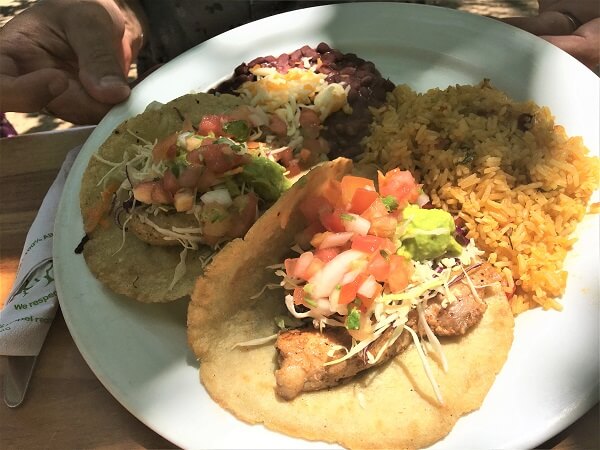 Lola's grilled mahi-mahi tacos.