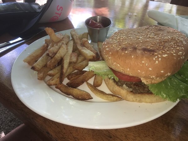 Lola's burger and fries.