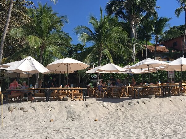 Dinner in the sand at Coco Loco in Playa Flamingo.
