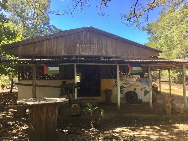 The entrance of one of many pottery shops in Guaitil Costa Rica.