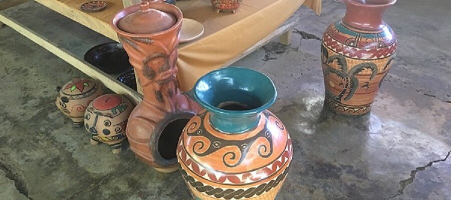 A few of the beautiful handmade pots from Guaitil Costa Rica.