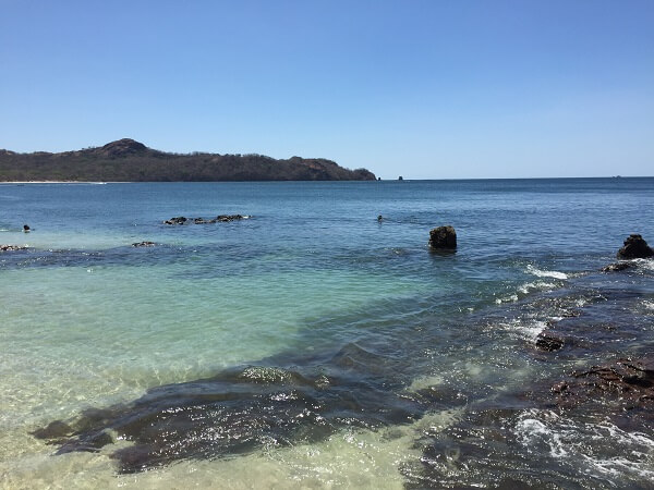 Turquoise water surrounds Playa Conchal