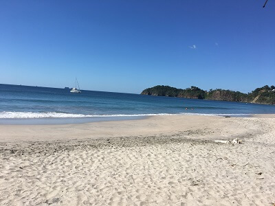 The white sands of Playa Flamingo