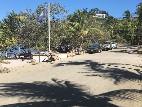 Parking area adjacent to Playa Flamingo