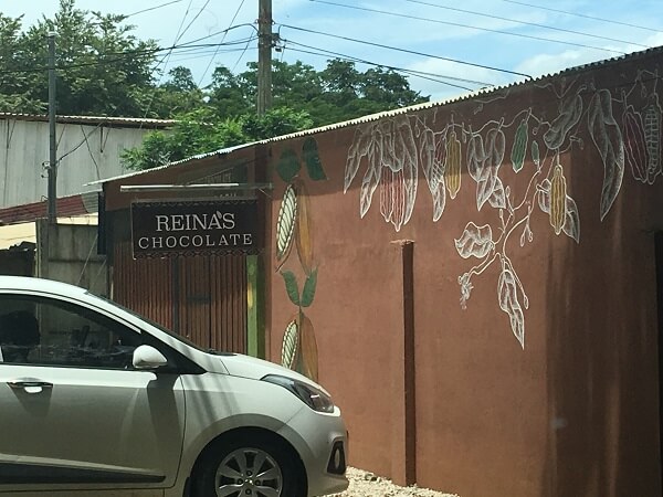 Entrance to Reina's Chocolates.