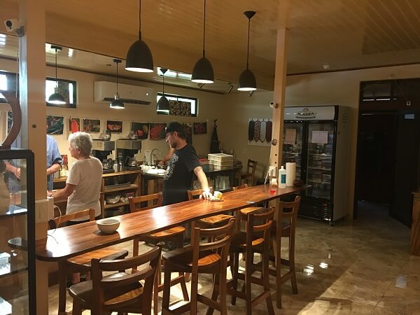 Bar area in tasting room.