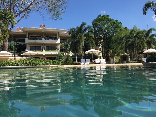 View of the Westin Playa Conchal adult villas and surrounding uncrowded pool