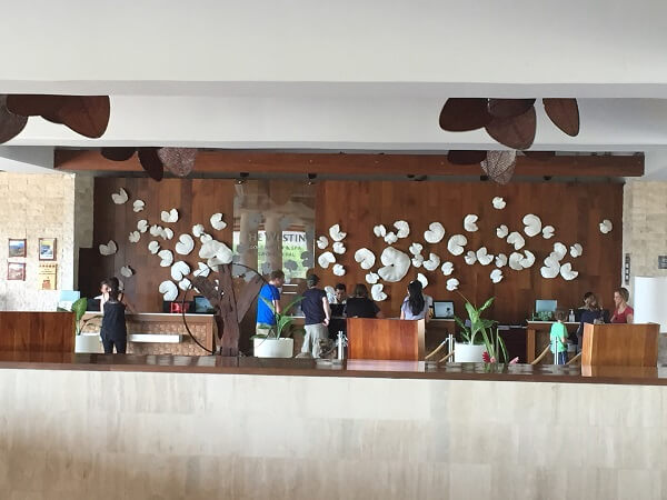 The front lobby of the Westin Playa Conchal