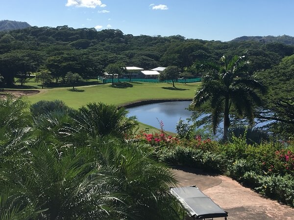 Beautiful view from above of the Westin Playa Conchal golf course