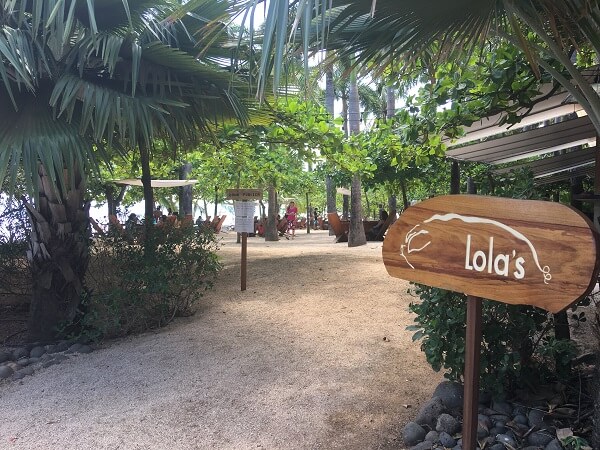 Main entrance to Lola's and the outdoor seating.