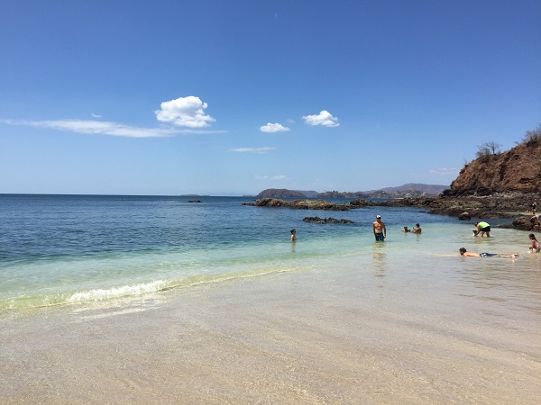 The north side of Playa Conchal has the calmest water