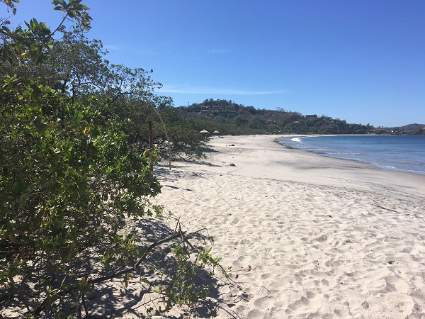 Playa Flamingo's white sand beach