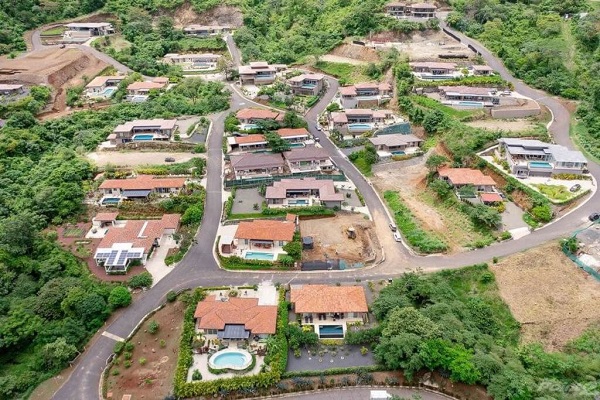 Homes line the foothills in this Guanacaste Costa Rica community.